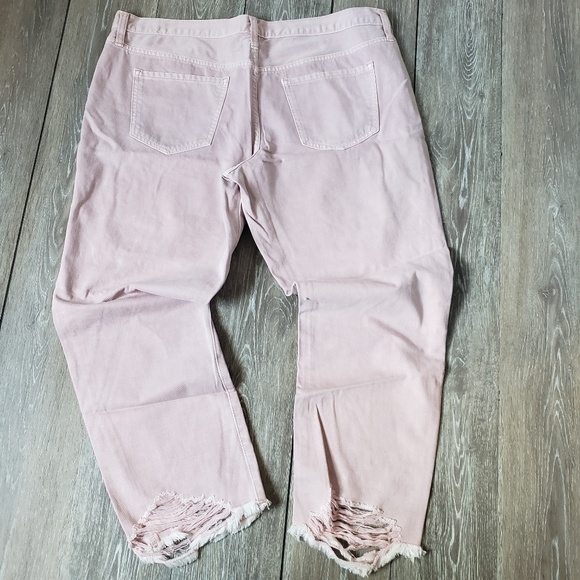 Blush‎ distressed boyfriend fit ankle jeans 14 - Picture 3 of 4